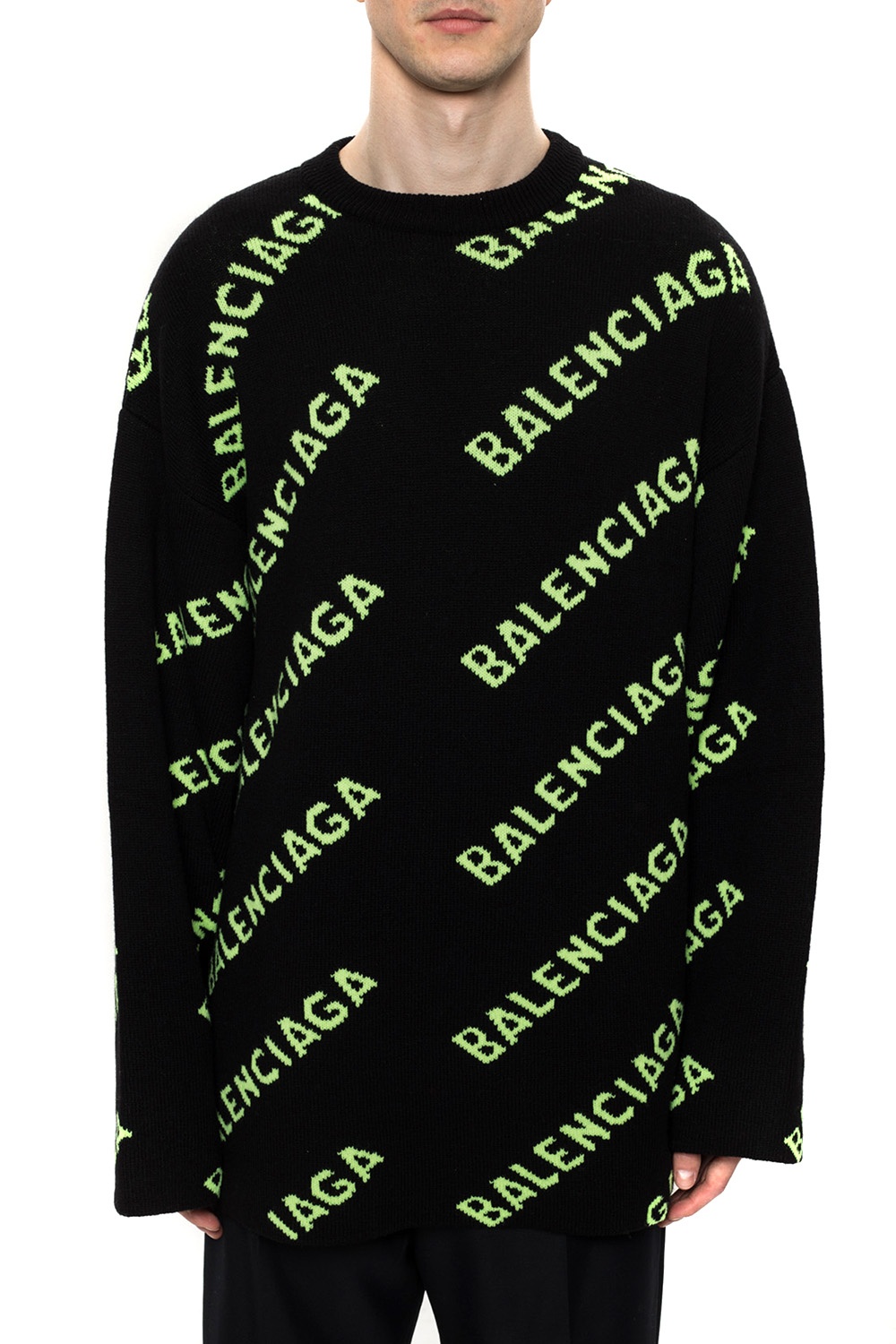 Balenciaga neon hot sale green sweater